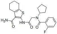 (9ci)-2-[[[环戊基(2-氟苯甲酰基)氨基]乙酰基]氨基]-4,5,6,7-四氢-苯并[b]噻吩-3-羧酰胺结构式_606109-51-7结构式