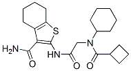 (9ci)-2-[[[(环丁基羰基)环己基氨基]乙酰基]氨基]-4,5,6,7-四氢-苯并[b]噻吩-3-羧酰胺结构式_606109-59-5结构式
