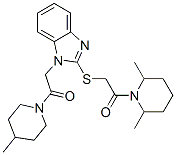 (9CI)-2,6-二甲基-1-[[[1-[2-(4-甲基-1-哌啶基)-2-氧代乙基]-1H-苯并咪唑-2-基]硫代]乙酰基]-哌啶结构式_606110-11-6结构式
