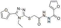 (9ci)-2-[[[4-乙基-5-(2-呋喃)-4H-1,2,4-噻唑-3-基]硫代]乙酰基]肼2-呋喃羧酸结构式_606111-69-7结构式