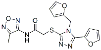 (9ci)-2-[[5-(2-呋喃)-4-(2-呋喃甲基)-4H-1,2,4-噻唑-3-基]硫代]-n-(4-甲基-1,2,5-噁二唑-3-基)-乙酰胺结构式_606111-84-6结构式