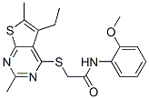 (9ci)-2-[(5-乙基-2,6-二甲基噻吩并[2,3-d]嘧啶-4-基)硫代]-n-(2-甲氧基苯基)-乙酰胺结构式_606113-61-5结构式