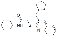 (9ci)-n-环己基-2-[[3-(环戊基甲基)-2-喹啉]硫代]-乙酰胺结构式_606113-75-1结构式