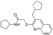 (9ci)-n-环戊基-2-[[3-(环戊基甲基)-2-喹啉]硫代]-乙酰胺结构式_606113-78-4结构式