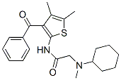 (9ci)-n-(3-苯甲酰基-4,5-二甲基-2-噻吩)-2-(环己基甲基氨基)-乙酰胺结构式_606115-10-0结构式