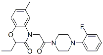 (9ci)-1-[(2-乙基-2,3-二氢-6-甲基-3-氧代-4H-1,4-苯并噁嗪-4-基)乙酰基]-4-(2-氟苯基)-哌嗪结构式_606120-32-5结构式