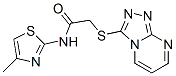 (9ci)-n-(4-甲基-2-噻唑)-2-(1,2,4-噻唑并[4,3-a]嘧啶-3-基硫代)-乙酰胺结构式_606121-84-0结构式