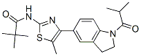 (9CI)-N-[4-[2,3-二氢-1-(2-甲基-1-氧代丙基)-1H-吲哚-5-基]-5-甲基-2-噻唑]-2,2-二甲基-丙酰胺结构式_606121-94-2结构式