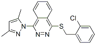 (9ci)-1-[[(2-氯苯基)甲基]硫代]-4-(3,5-二甲基-1H-吡唑-1-基)-二氮杂萘结构式_606122-29-6结构式