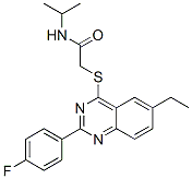 (9ci)-2-[[6-乙基-2-(4-氟苯基)-4-喹唑啉]硫代]-n-(1-甲基乙基)-乙酰胺结构式_606131-25-3结构式