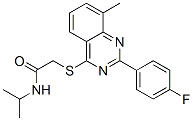 (9ci)-2-[[2-(4-氟苯基)-8-甲基-4-喹唑啉]硫代]-n-(1-甲基乙基)-乙酰胺结构式_606131-75-3结构式