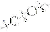 (9ci)-1-(乙基磺酰基)-4-[[4-(三氟甲基)苯基]磺酰基]-哌嗪结构式_606132-00-7结构式