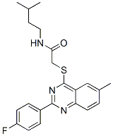 (9ci)-2-[[2-(4-氟苯基)-6-甲基-4-喹唑啉]硫代]-n-(3-甲基丁基)-乙酰胺结构式_606132-95-0结构式
