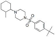 (9ci)-1-[[4-(1,1-二甲基乙基)苯基]磺酰基]-4-(2-甲基环己基)-哌嗪结构式_606133-34-0结构式