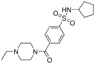 (9ci)-1-[4-[(环戊基氨基)磺酰基]苯甲酰基]-4-乙基-哌嗪结构式_606135-71-1结构式