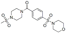 (9ci)-1-(甲基磺酰基)-4-[4-(4-吗啉磺酰基)苯甲酰基]-哌嗪结构式_606136-31-6结构式