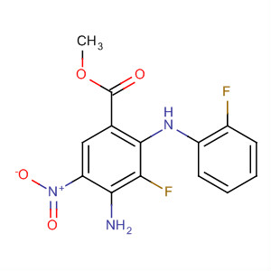 4-氨基-3-氟-2-((2-氟苯基)氨基)-5-硝基苯甲酸甲酯结构式_606143-94-6结构式