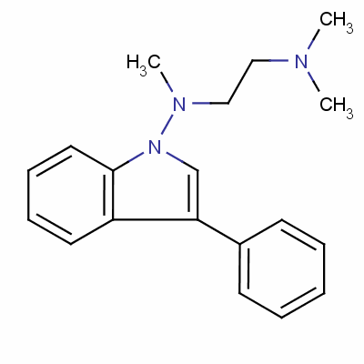 N-(2-(二甲基氨基)乙基)-N-甲基-3-苯基-1H-吲哚-1-胺结构式_60662-16-0结构式