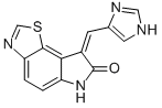 (8Z)-8-(1H-咪唑-4-基亚甲基)-6,8-二氢-7H-[1,3]噻唑并[5,4-e]吲哚-7-酮结构式_608512-97-6结构式