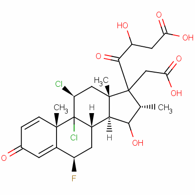 9,11beta-二氯-6beta-氟-17,21-二羟基-16alpha-甲基孕甾-1,4-二烯-3,20-二酮 17,21-二(乙酸酯)结构式_60864-42-8结构式