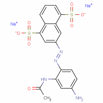 3-[[2-(乙酰基氨基)-4-氨基苯基]氮杂]萘-1,5-二磺酸二钠结构式_60958-45-4结构式