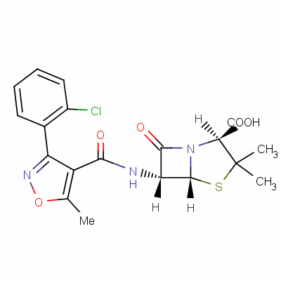 氯唑西林结构式_61-72-3结构式
