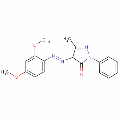 4-[(2,4-二甲氧基苯基)氮杂]-2,4-二氢-5-甲基-2-苯基-3H-吡唑-3-酮结构式_61550-72-9结构式