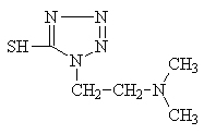 1-(2-二甲基氨基乙基)-1H-5-巯基-四氮唑结构式_61607-68-9结构式