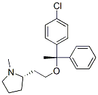 (-)-(2S)-2-[2-(αS)-(4-氯苯基-α-甲基-α-苯基苄氧基)乙基]-1-甲基吡咯烷结构式_61826-27-5结构式