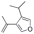 (9CI)-3-(1-甲基乙烯)-4-(1-甲基乙基)-呋喃结构式_61838-58-2结构式