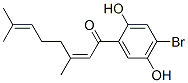 (Z)-1-(4-溴-2,5-二羟基苯基)-3,7-二甲基-2,6-辛二烯-1-酮结构式_62008-13-3结构式
