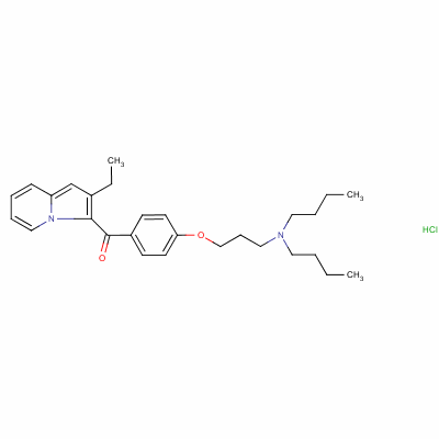 [4-[3-(Dibutylamino)propoxy]phenyl](2-ethylindolizin-3-yl)methanone monohydrochloride Structure,62134-34-3Structure