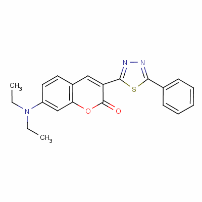 7-(Diethylamino)-3-(5-phenyl-1,3,4-thiadiazol-2-yl)-2-benzopyrone Structure,62143-26-4Structure
