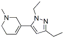 (9CI)-3-(1,3-二乙基-1H-吡唑-5-基)-1,2,5,6-四氢-1-甲基-吡啶结构式_622403-71-8结构式