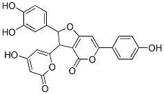 2-(3,4-二羟基苯基)-2,3-二氢-3-(4-羟基-2-氧代-2H-吡喃-6-基)-6-(4-羟基苯基)-4H-呋喃并[3,2-c]吡喃-4-酮结构式_62350-93-0结构式