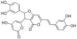 2-(3,4-二羟基苯基)-6-[2-(3,4-二羟基苯基)乙烯基]-2,3-二氢-3-(4-羟基-2-氧代-2H-吡喃-6-基)-4H-呋喃并[3,2-c]吡喃-4-酮结构式_62350-94-1结构式