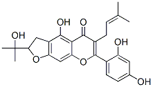 7-(2,4-二羟基苯基)-2,3-二氢-4-羟基-2-(1-羟基-1-甲基乙基)-6-(3-甲基-2-丁烯)-5H-呋喃并[3,2-g][1]苯并吡喃-5-酮结构式_62393-99-1结构式