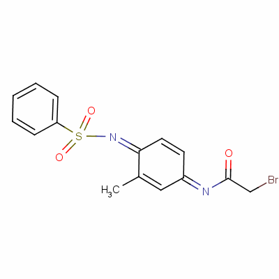 2-溴-N-[3-甲基-4-[(苯基磺酰基)亚氨基]-2,5-环己二烯-1-基]-乙酰胺结构式_62442-86-8结构式