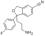 1-(3-氨基丙基)-1-(4-氟苯基)-1,3-二氢-5-异苯并呋喃甲腈结构式_62498-69-5结构式