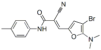 3-[4-溴-5-(二甲基氨基)-2-呋喃]-2-氰基-n-(4-甲基苯基)-2-丙酰胺结构式_625410-00-6结构式