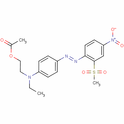 2-[N-乙基-p-[[2-(甲基磺酰基)-4-硝基苯基]氮杂]苯胺]乙基 乙酸酯结构式_62554-89-6结构式