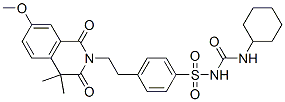 3-环己基 -1-[4-[2-(7-甲氧基-4,4-二甲基-1,3-二氧代-异喹啉-2-基)乙基]苯基]磺酰基-脲结构式_62783-47-5结构式