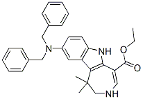 9-[双(苯基甲基)氨基]-1,2,3,6-四氢-1,1-二甲基-氮杂并[4,5-b]吲哚-5-羧酸乙酯结构式_629662-61-9结构式