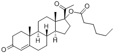 己酸羟孕酮结构式_630-56-8结构式