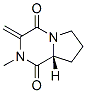 (R)-(9CI)-六氢-2-甲基-3-亚甲基吡咯并[1,2-a]吡嗪-1,4-二酮结构式_63095-63-6结构式