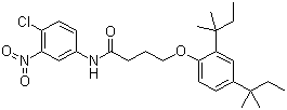 4-(2,4-二特戊基苯氧基)-N-(4-氯-3-硝基苯基)丁酰胺结构式_63134-29-2结构式