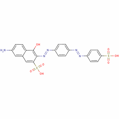 7-Amino-4-hydroxy-3-[[4-[(4-sulphophenyl)azo]phenyl]azo]naphthalene-2-sulphonic acid Structure,63147-42-2Structure