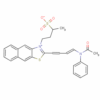 2-[4-(Acetylanilino)-1,3-butadienyl]-3-(3-sulphonatobutyl)naphtho[2,3-d]thiazolium Structure,63148-84-5Structure