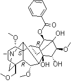 苯甲酰次乌头原碱结构式_63238-66-4结构式