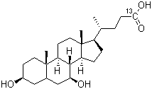 Ursodeoxycholic acid-24-13c Structure,63296-46-8Structure